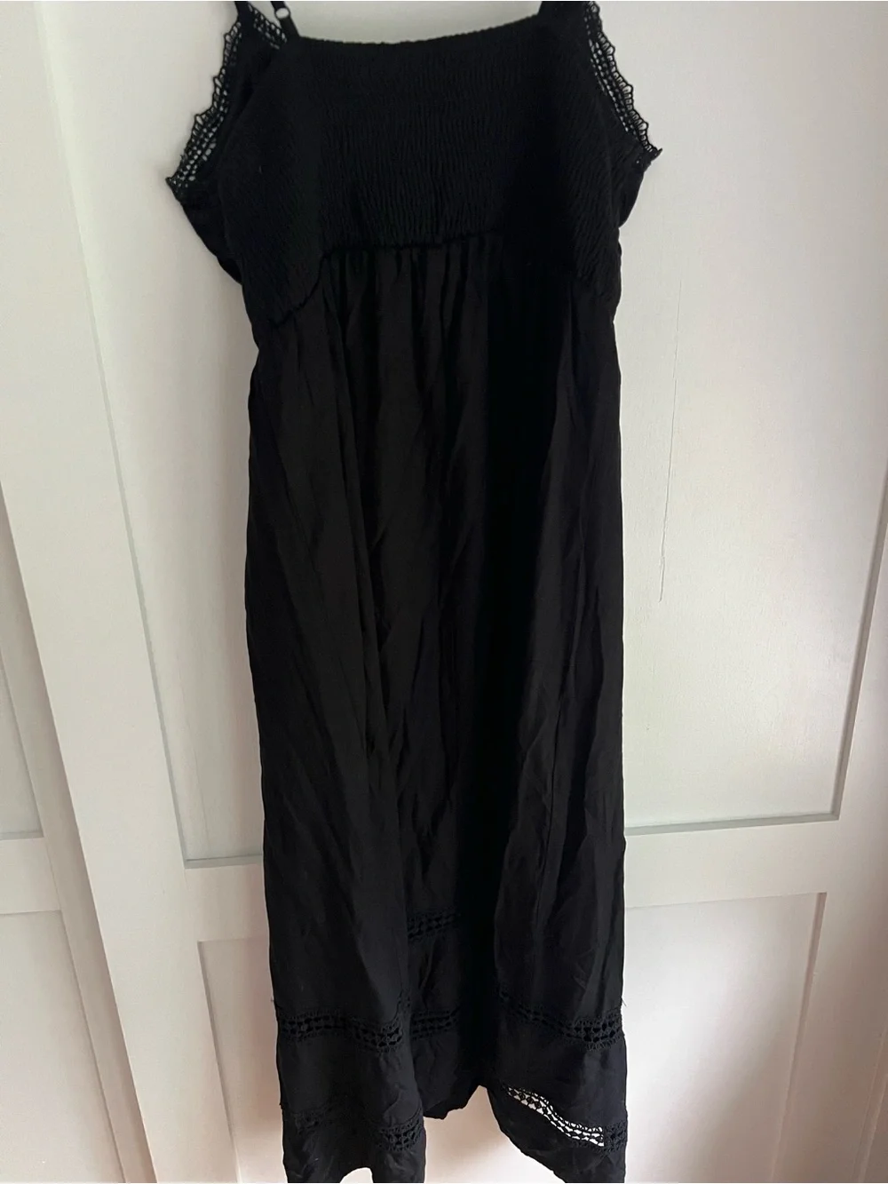 Black Lace-Trim Dress